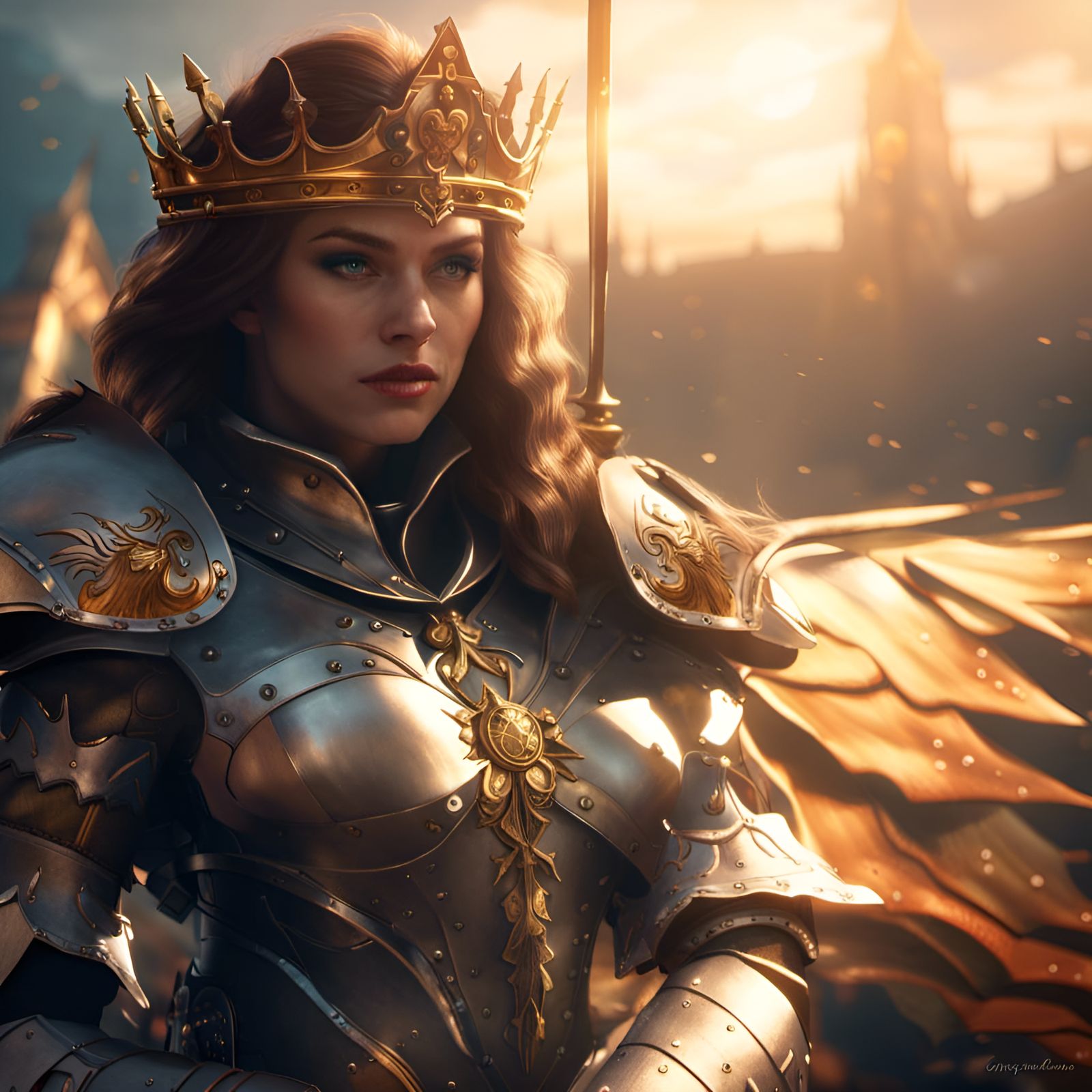 Glorious Armored Queen: Dark Fantasy Concept Art