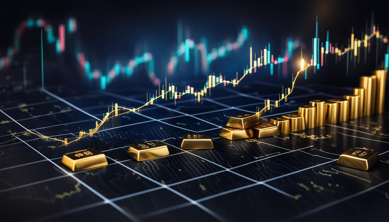 Stock Market Success: Gold Bars and Growth in Digital Art