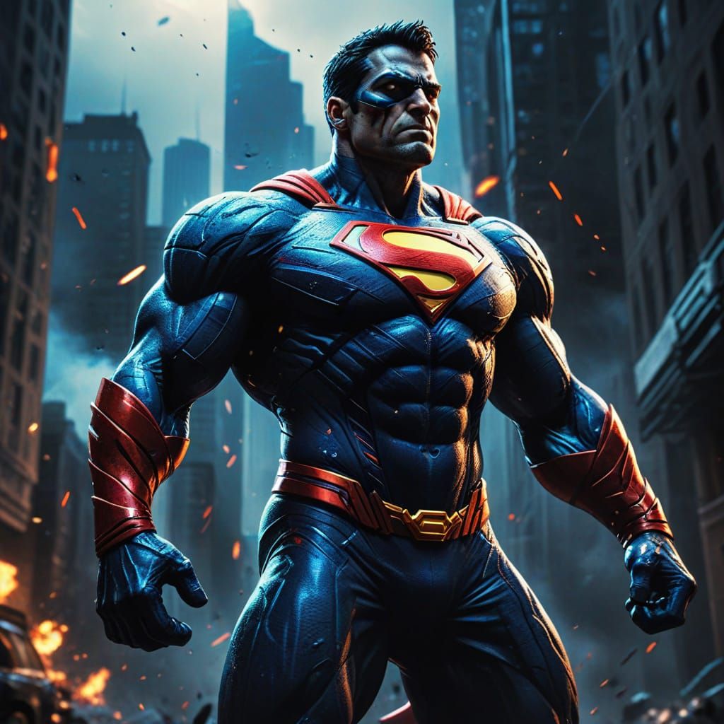 Invincible Superhero Concept Art in Comic Book Style