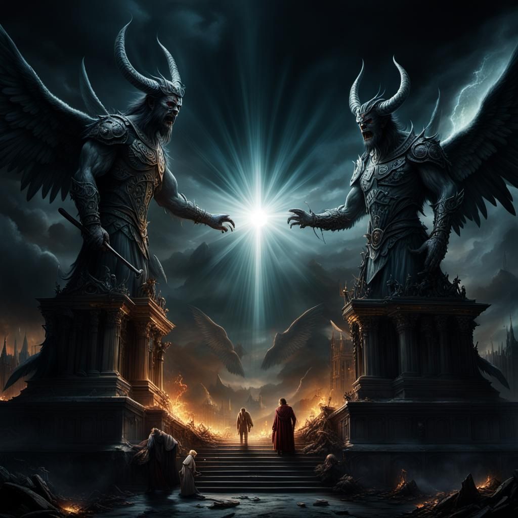 Demons Protecting Humans Versus Enslaving Angels
