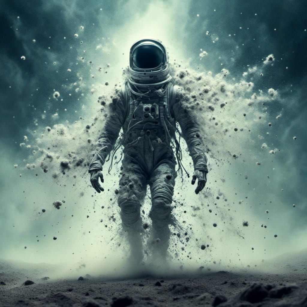 Ethereal Spaceman Emerges from Interdimensional Portal