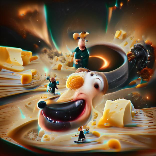 Wallace & Gromit Cause Cheesy Black Hole in 3D