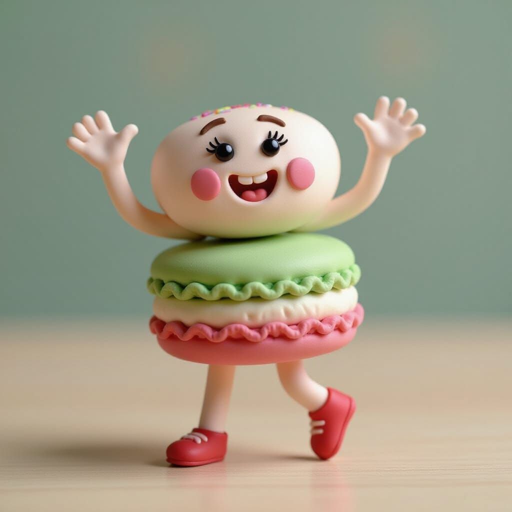 Dancing Clay Macaron Figure