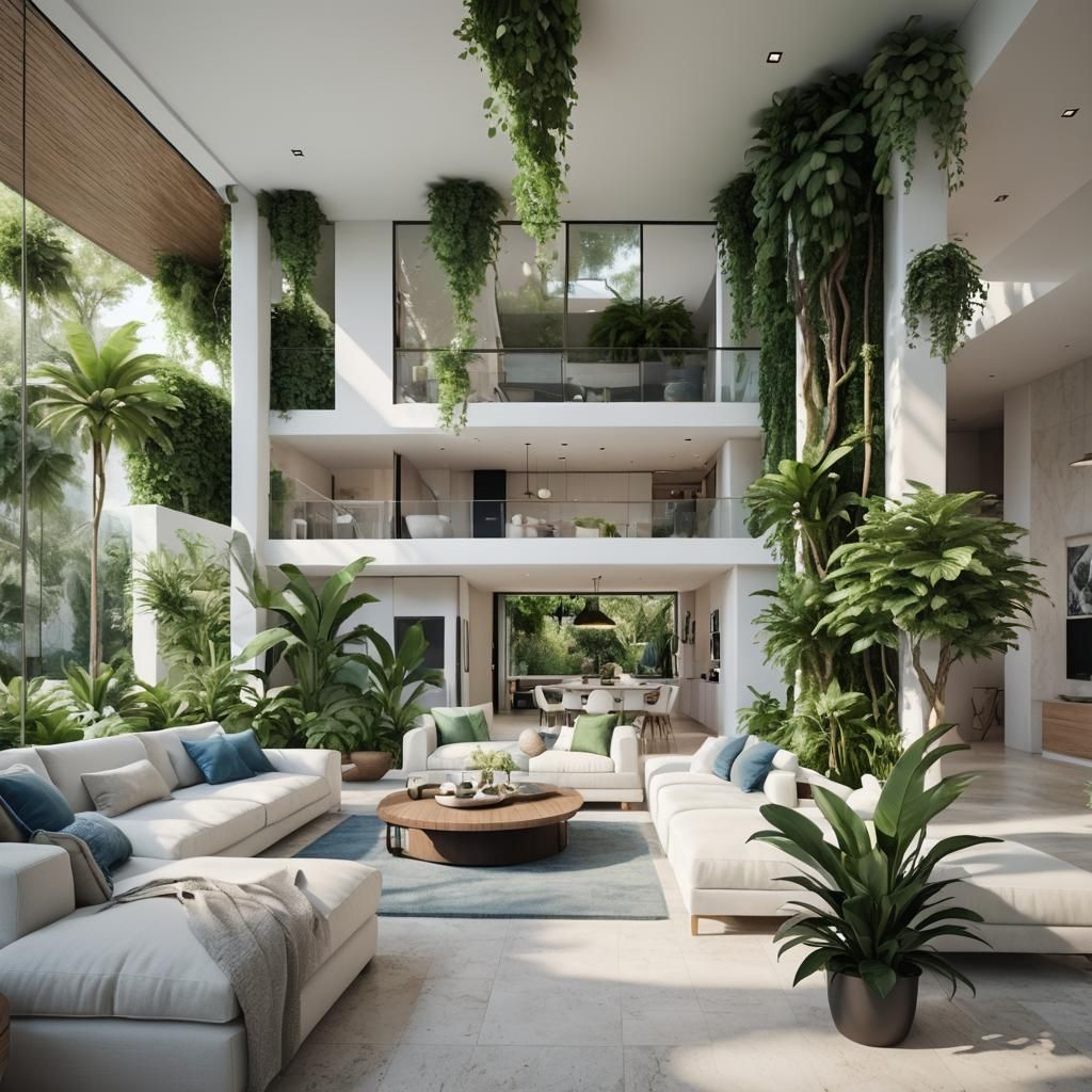 Modern Minimalist Home with Organic Shapes