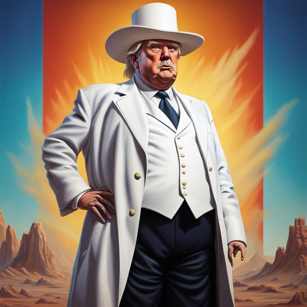 Donald Trump as Boss Hogg: Hyperrealistic Portrait