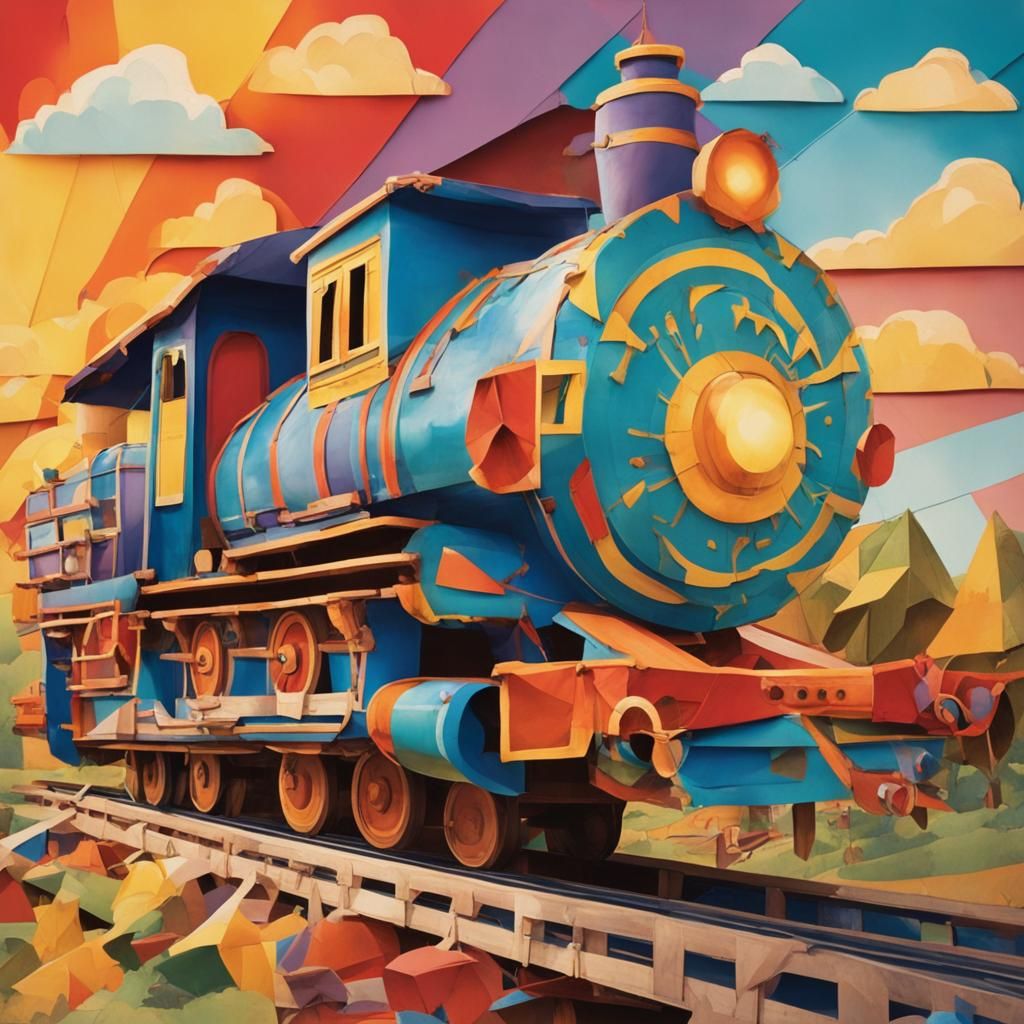 Train Kite Soaring at Sunset