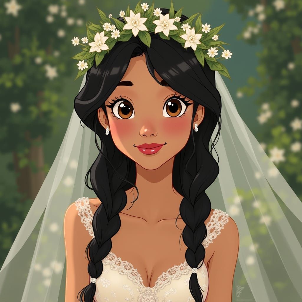 Innocent Bride in Classic Disney Style