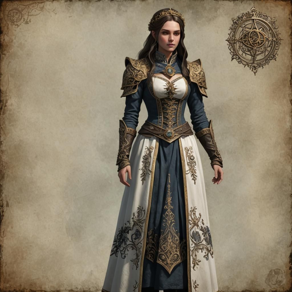 Fantasy Dhampir in Elizabethan Outfit