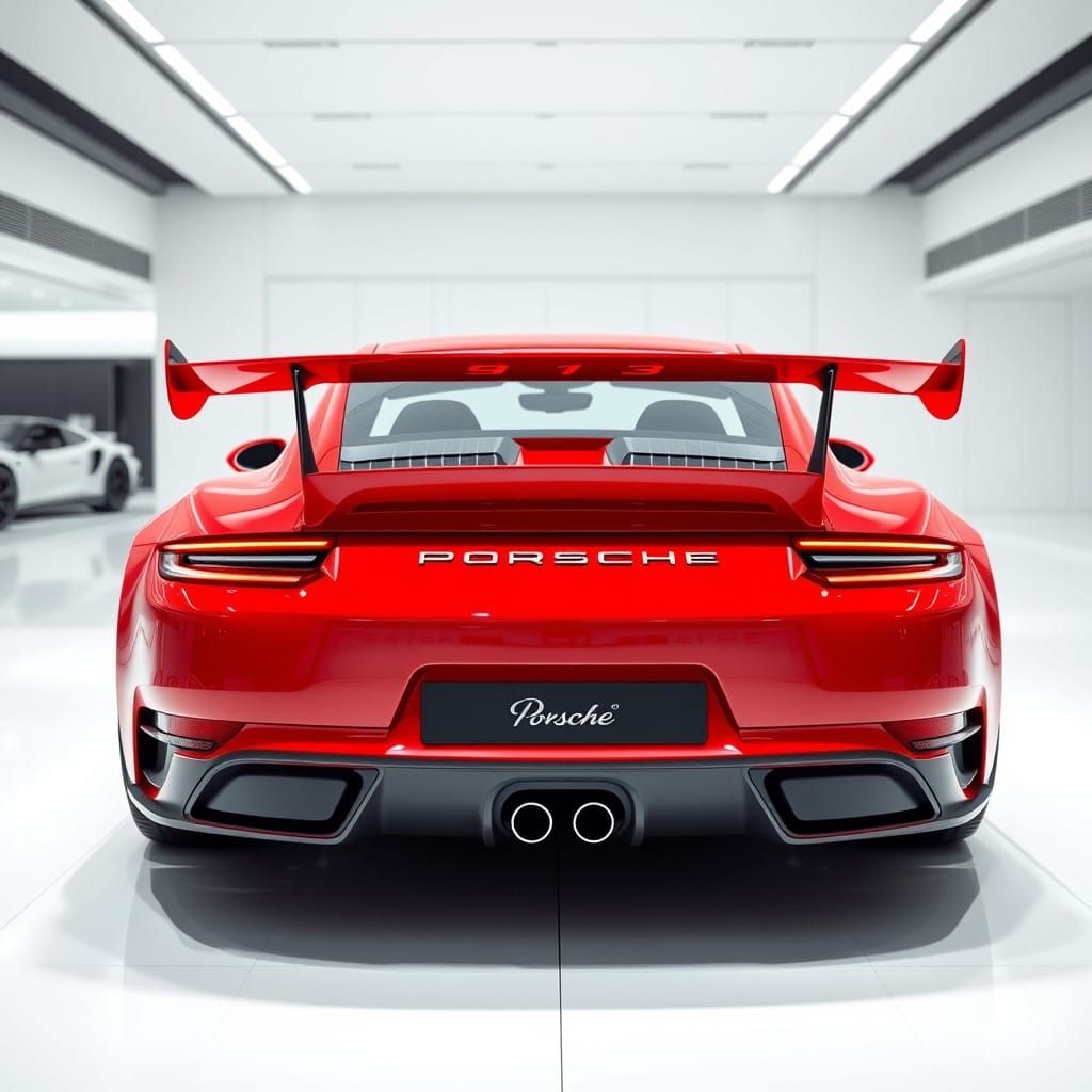 Sleek Red Porsche 911 GT3 Showcases Futuristic Design