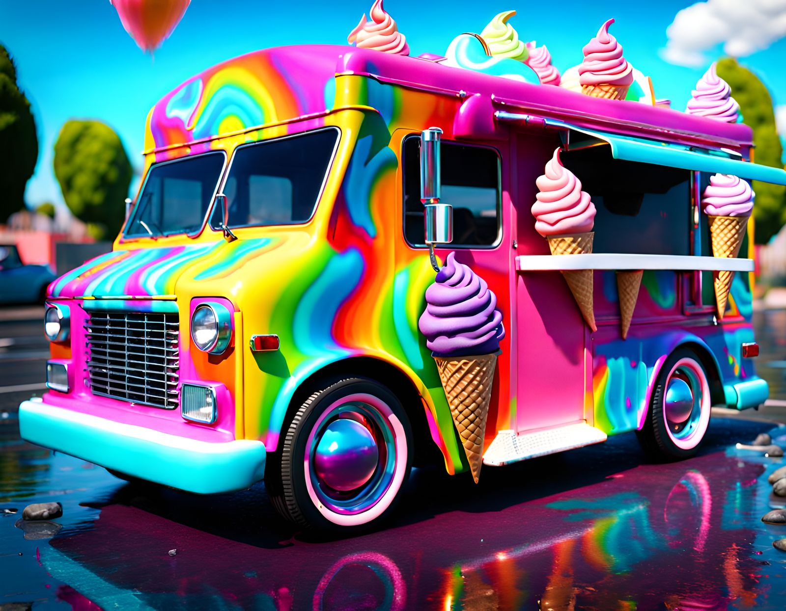 PSYCHEDELIC ICE-CREAM TRUCK