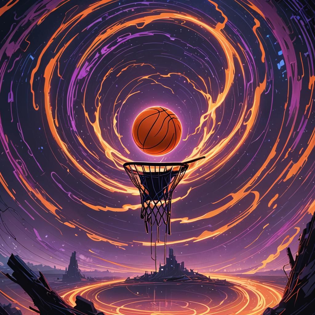 Ethereal Basketball Concept Art in Fantasy Style