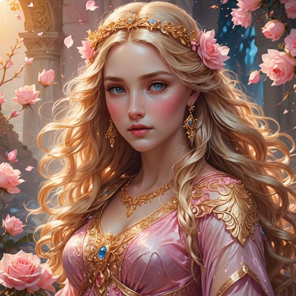 Aphrodite Portrait in Romantic Fantasy Style
