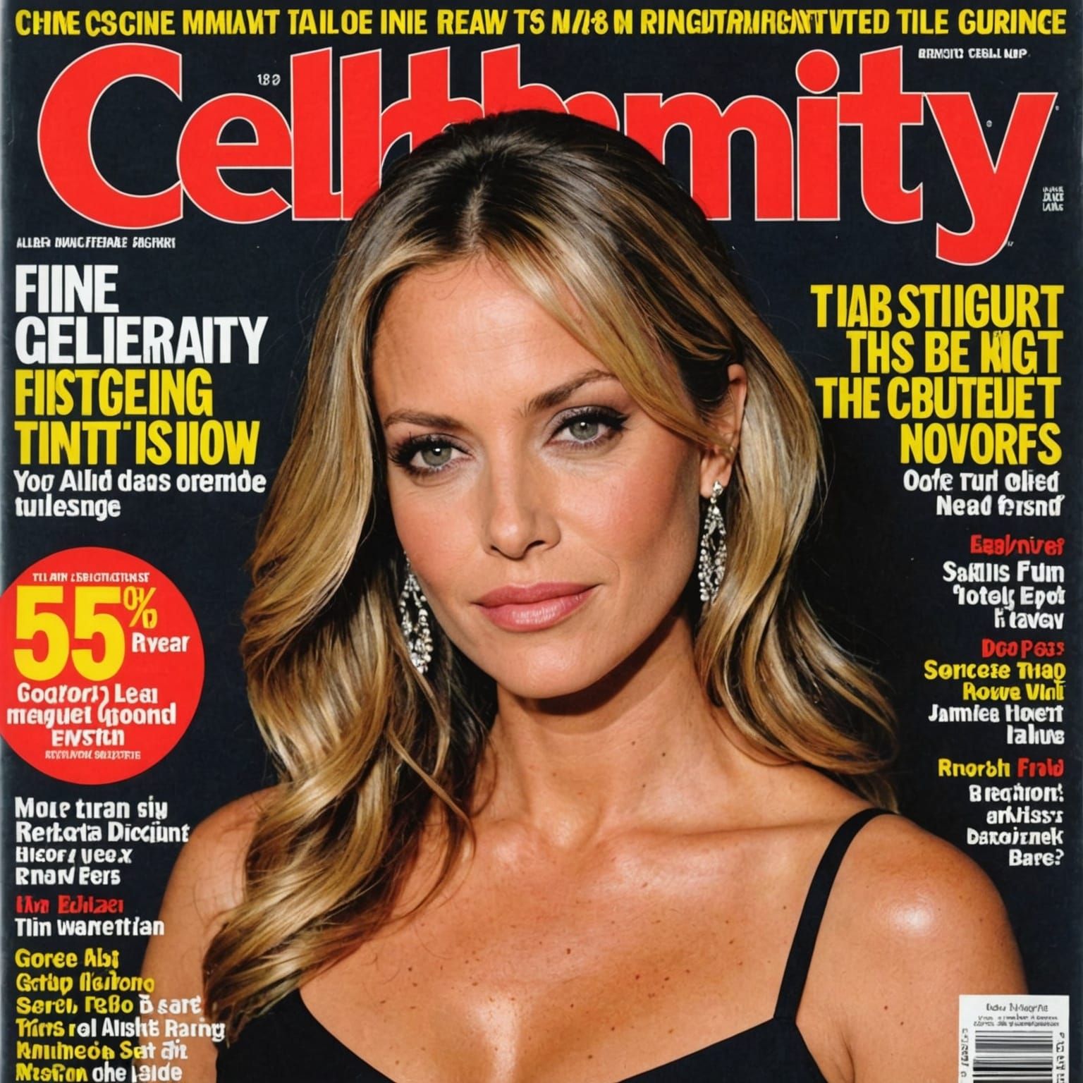 A celebrity magazine cover. Tabloid