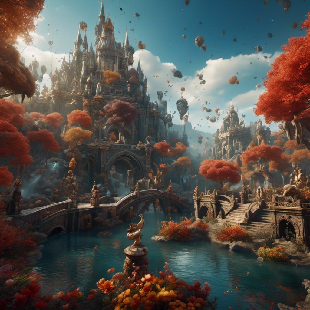 Detailed Matte Painting in Deep Color