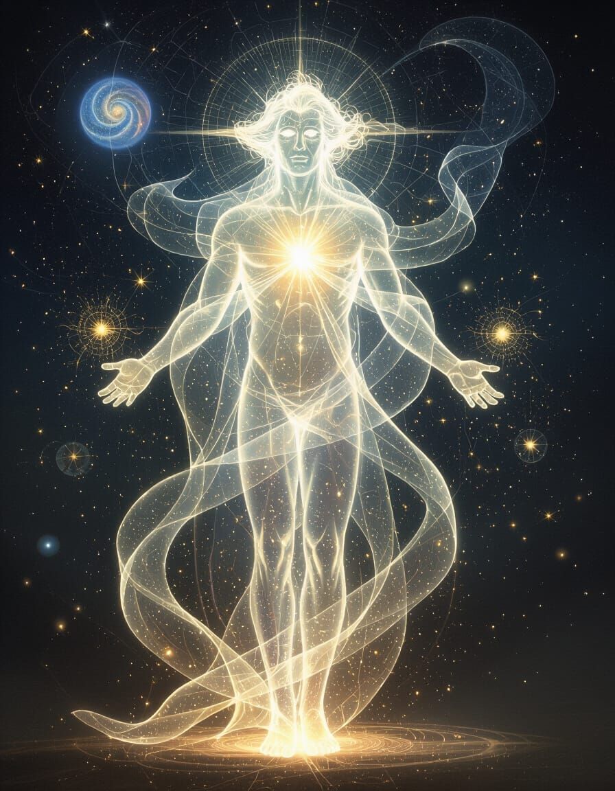 Spiritual Adam Figure of Light in Renaissance Style