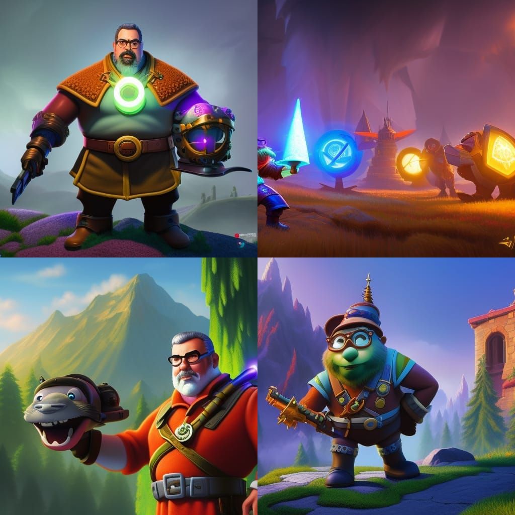 E. Gary Gygax Fan Art in 3D Style