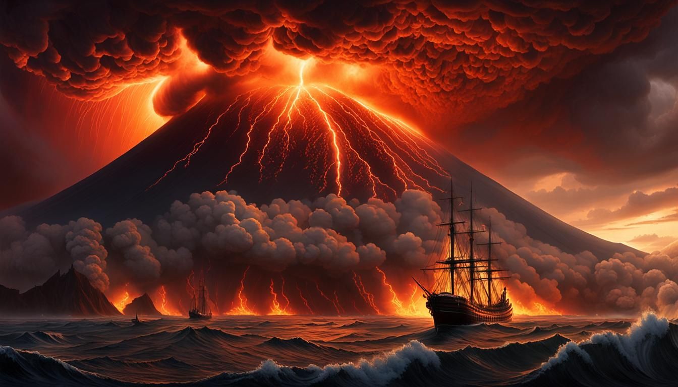 Krakatoa Eruption: Pyroclastic Flows and Tsunami