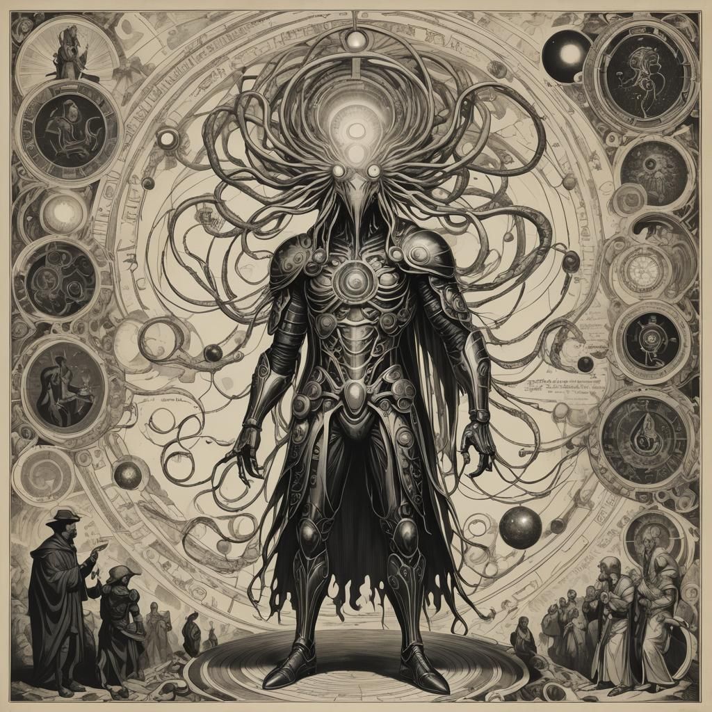 Surreal Cyberpunk Composition: Hidden Meanings Revealed