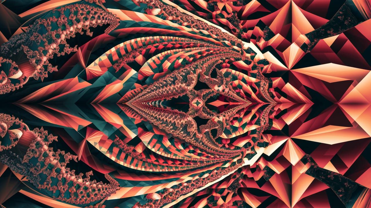 Intricate Fractal Pattern: Mesmerizing Geometric Complexity