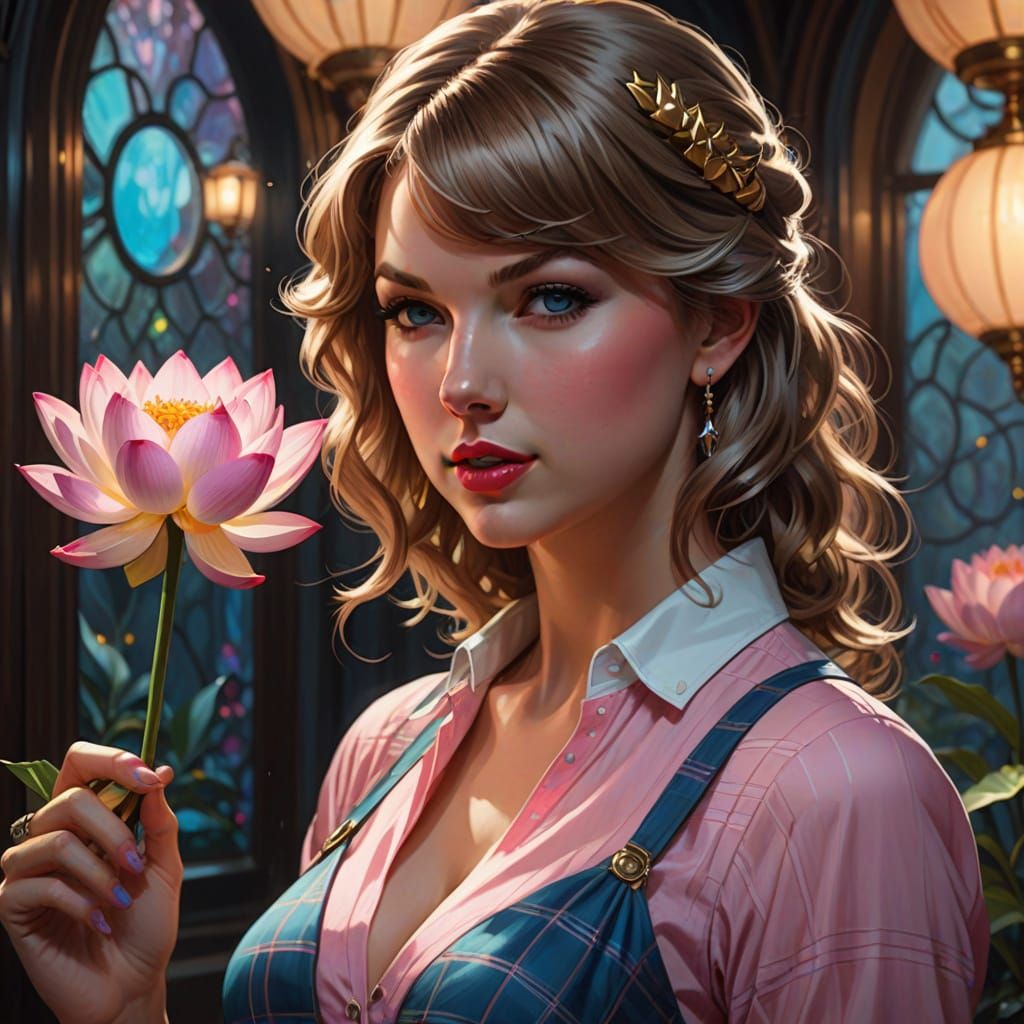 Taylor Swift in Retro Rockabilly Pin-Up Style