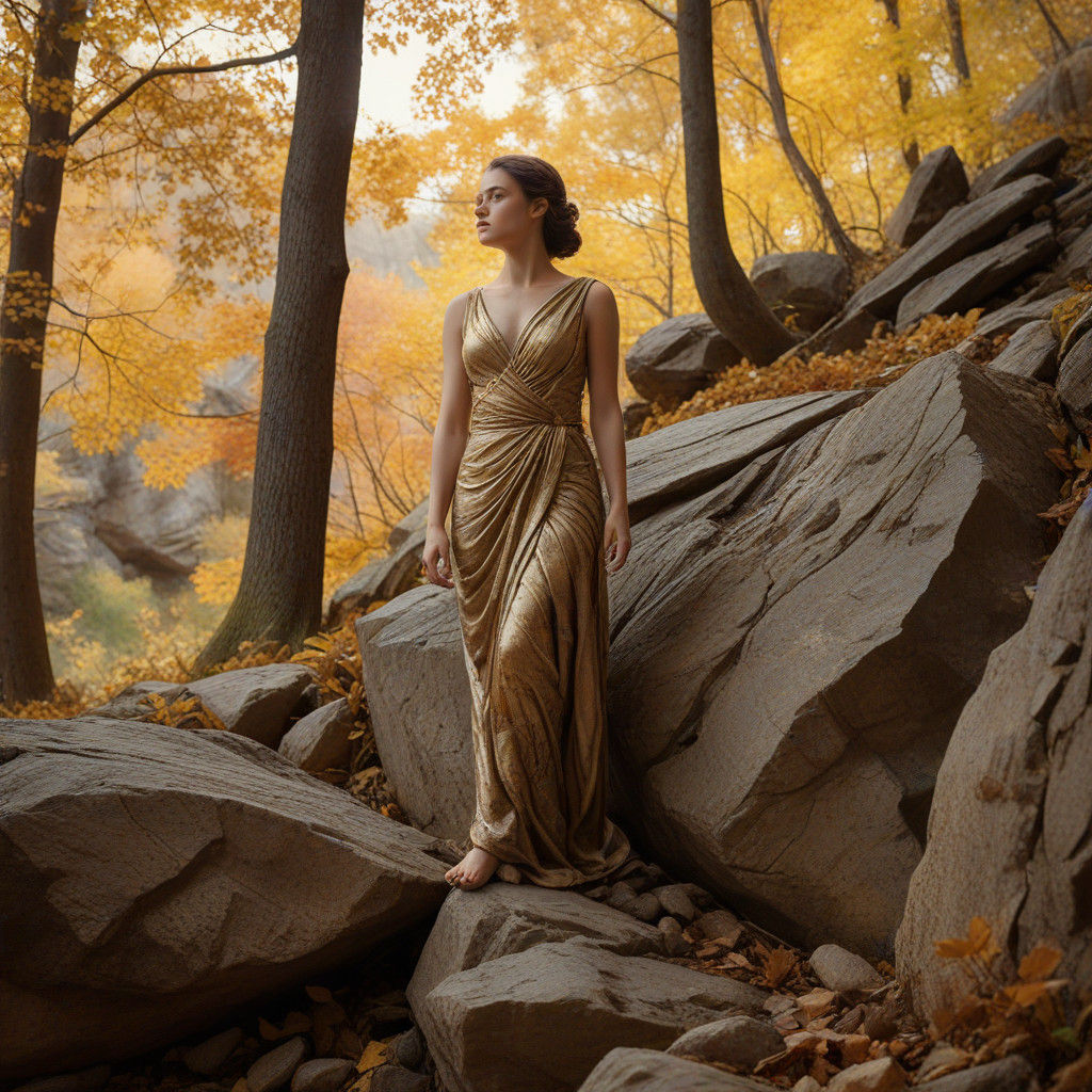 A Blending Figure in Earthy Autumn Hues