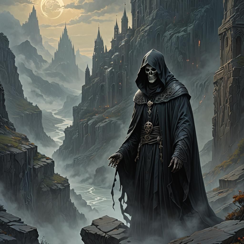 Mysterious Death Eater on Misty Cliff