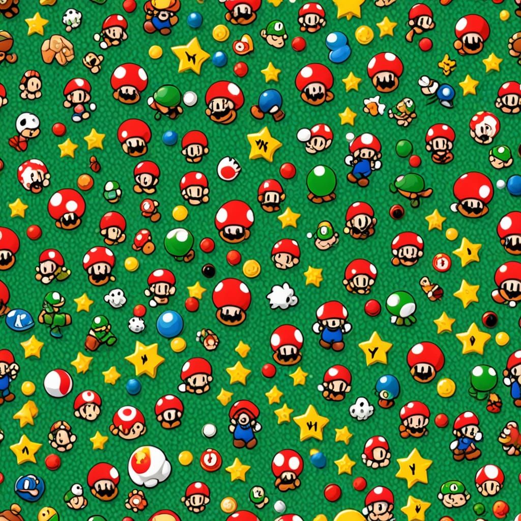Super Mario World Polka Dot Art