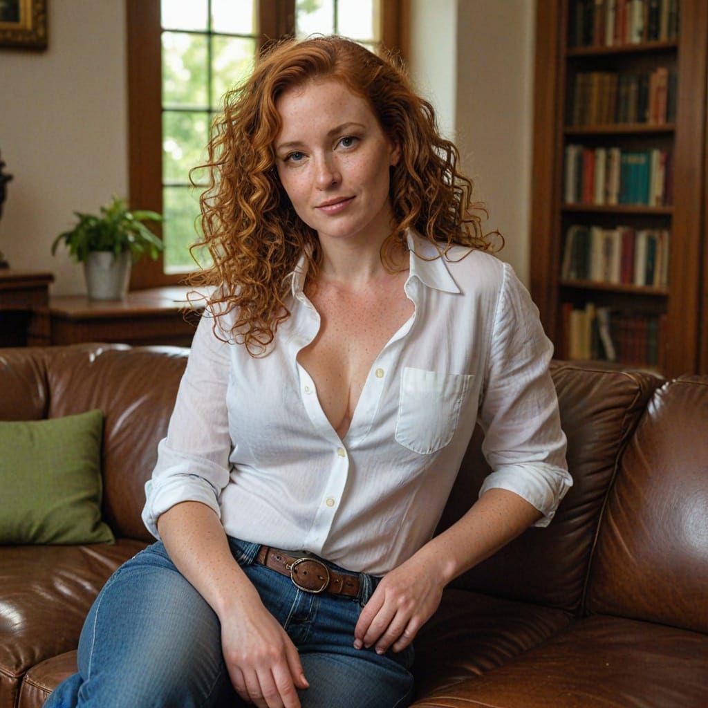 Serene Redhead in Golden Light