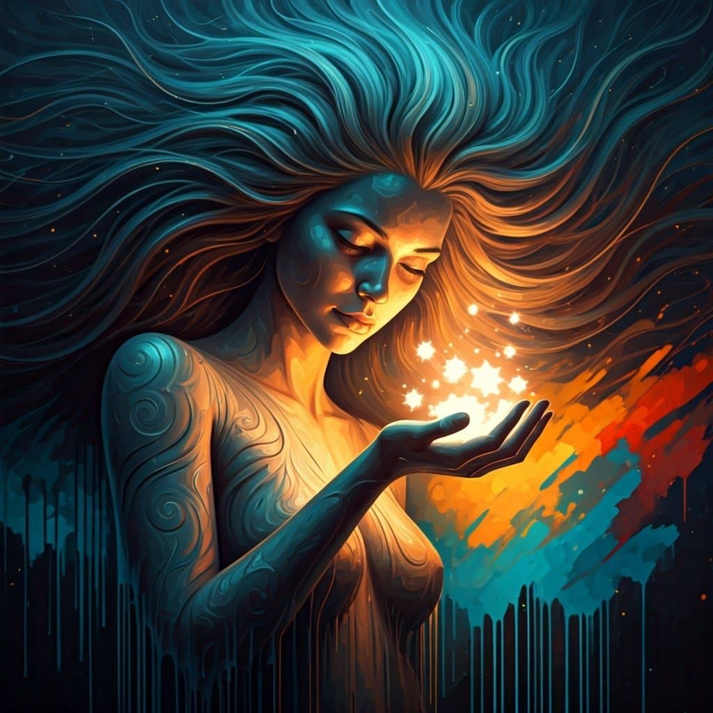 Ethereal Moon Goddess Summoning Celestial Magic