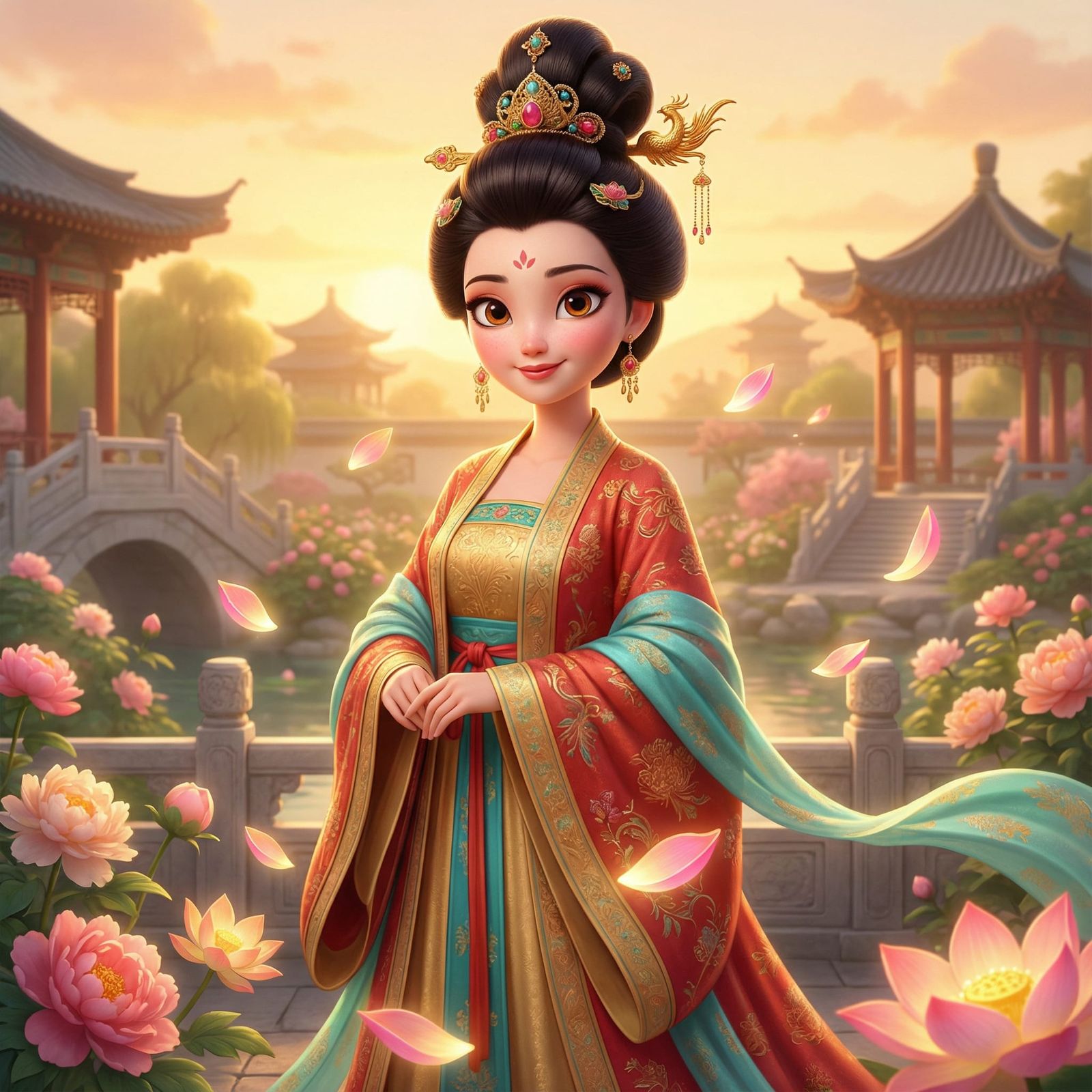 Tang Dynasty Nüwa in Disney/Pixar Style