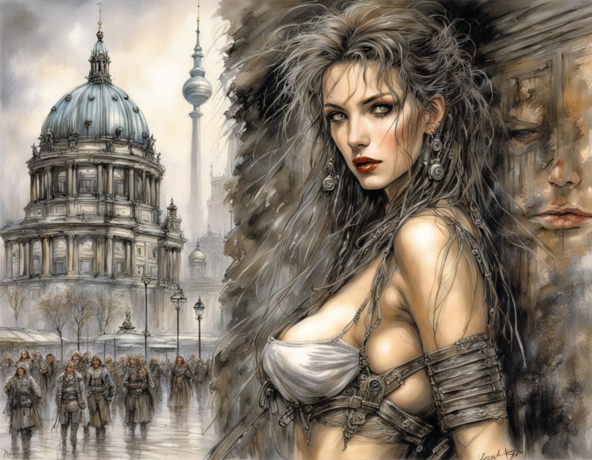 Berlin Postcard in Fantasy Illustration Style