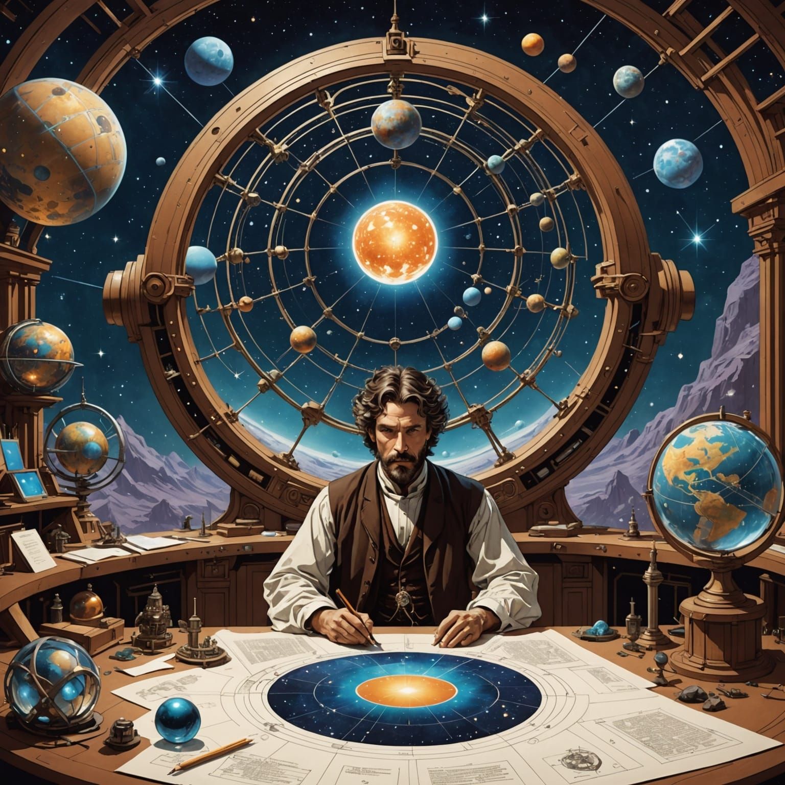 Celestial Architect Designs Dyson Sphere in Nebula Studio