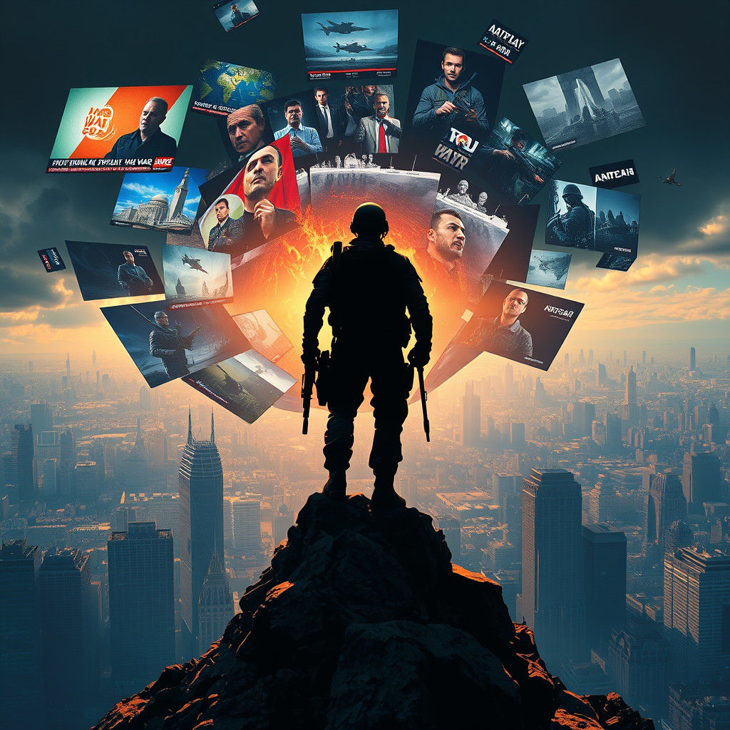 Soldier in Narrative Space Landscape: Digital Matte Painting