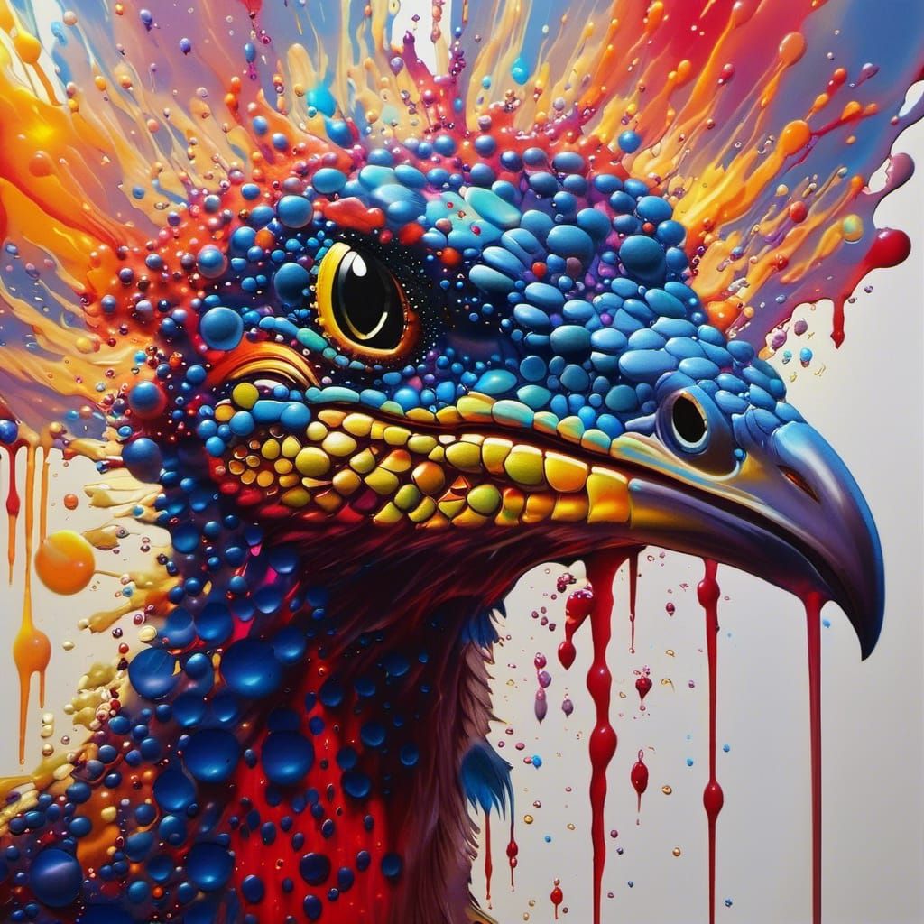 Ethereal Asian Water Monitor in Dark Fantasy Style