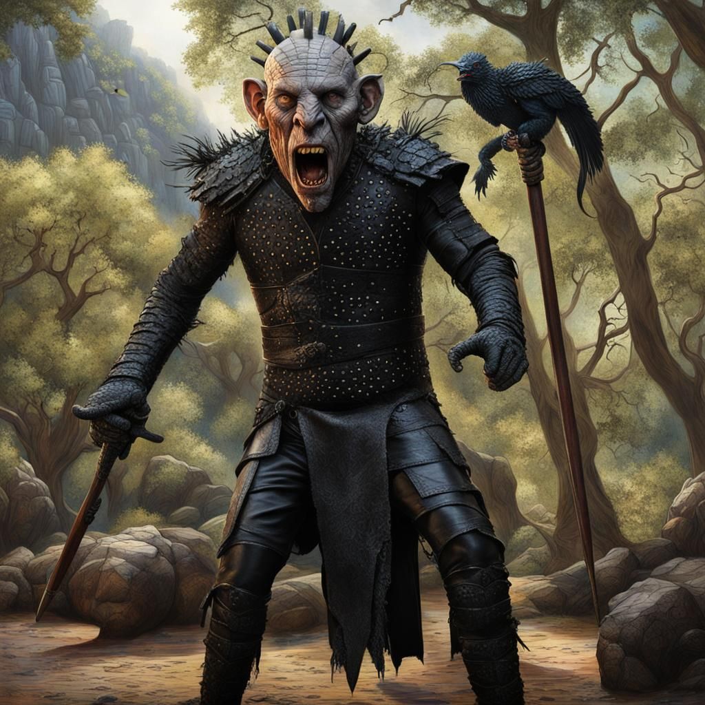 Pinhead as Caveman Riding a Mastodon