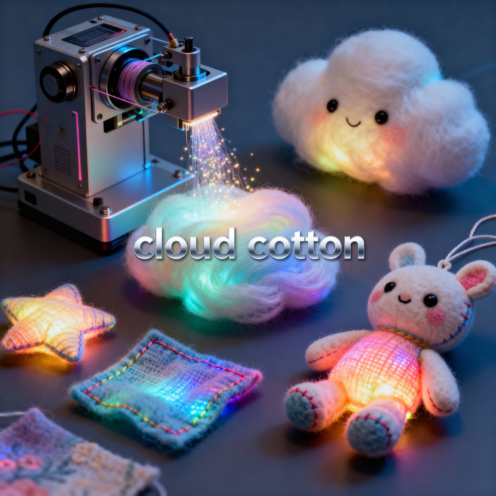 Cloud Cotton: Future Arts & Crafts Glowing Fabric