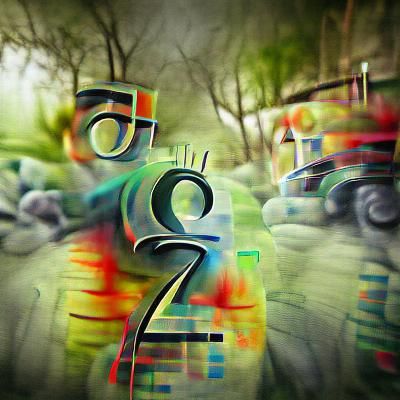 Colorful Abstract Art Deco Acrylic Painting