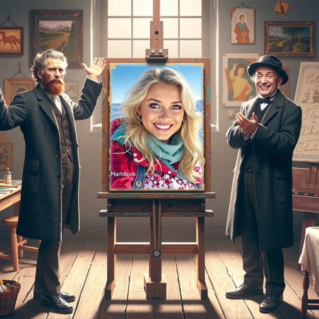 Van Gogh and Dali in a Romantic Artist's Studio