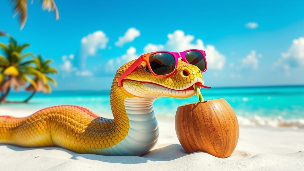 Snake in Summer Vacation Mode