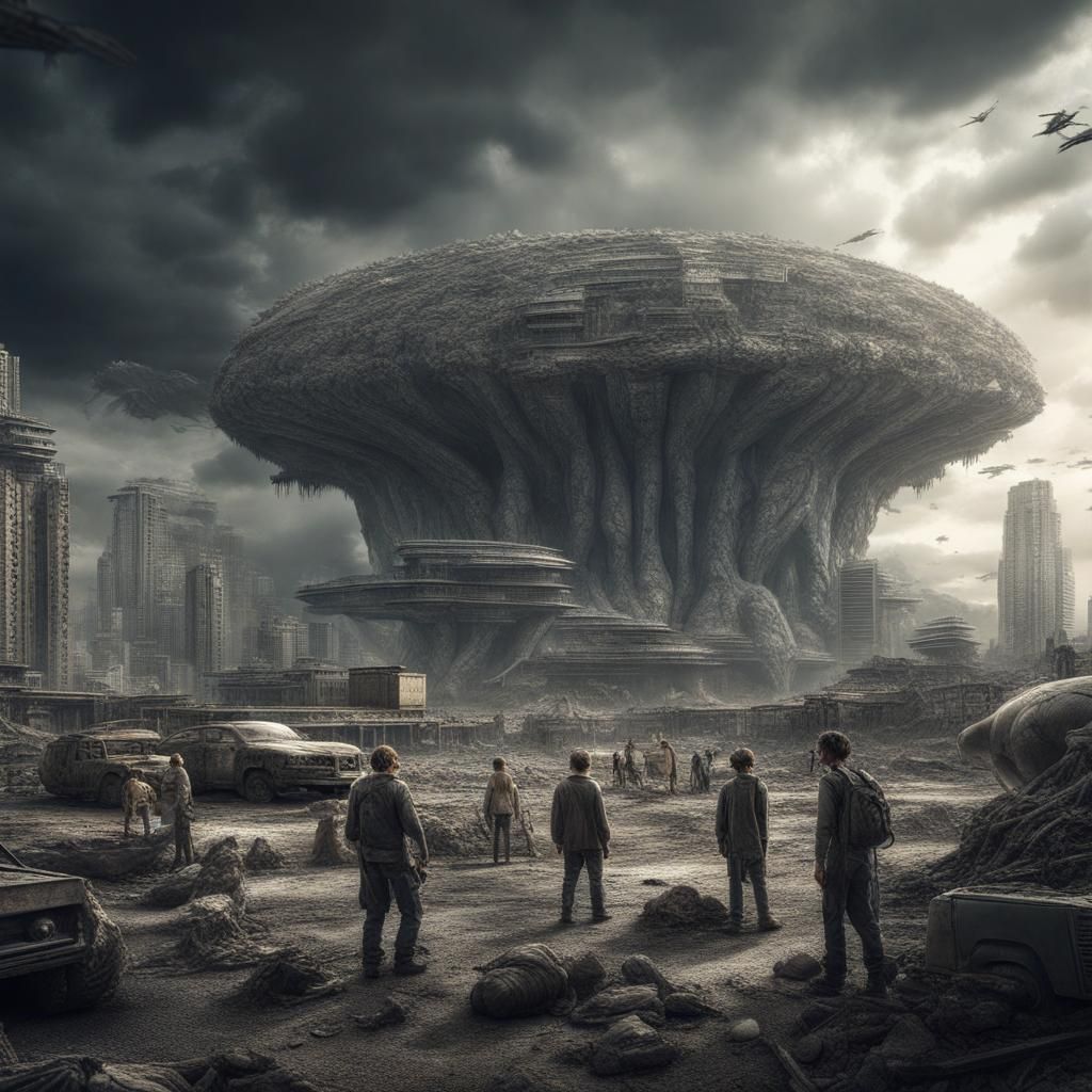 Dystopian Earth Society in a Distant Future