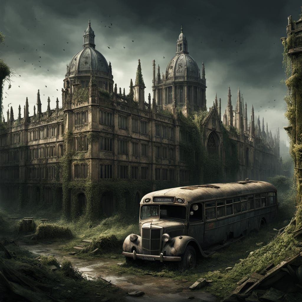 Post-Apocalyptic Oxford Cityscape in Gritty Detail
