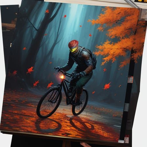 Romantic Autumn Date Night in Splash Art Style