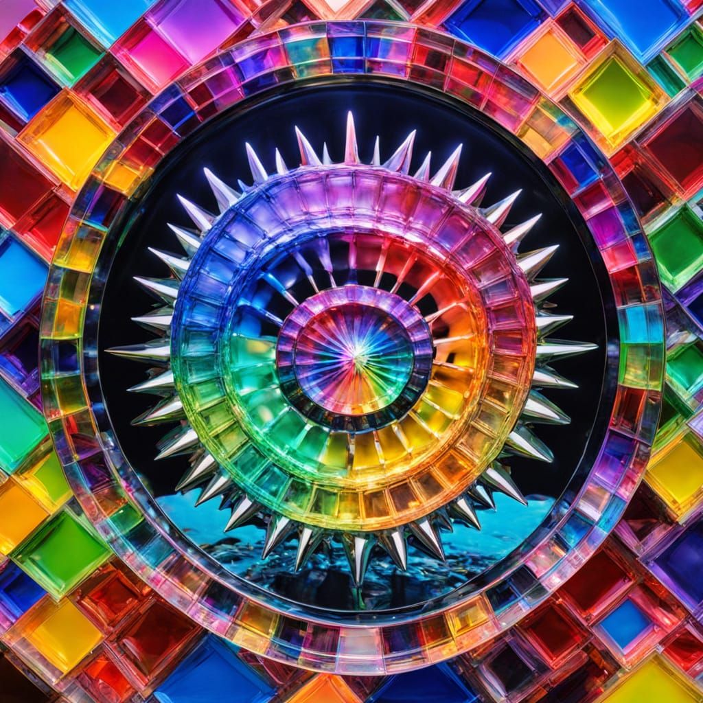 Kaleidoscopic Infinity Mirror Resin Cast Art