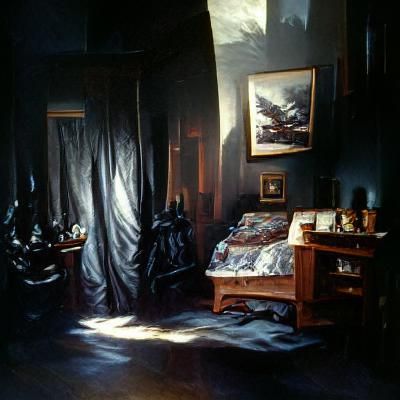 Dark Shadowy bedroom