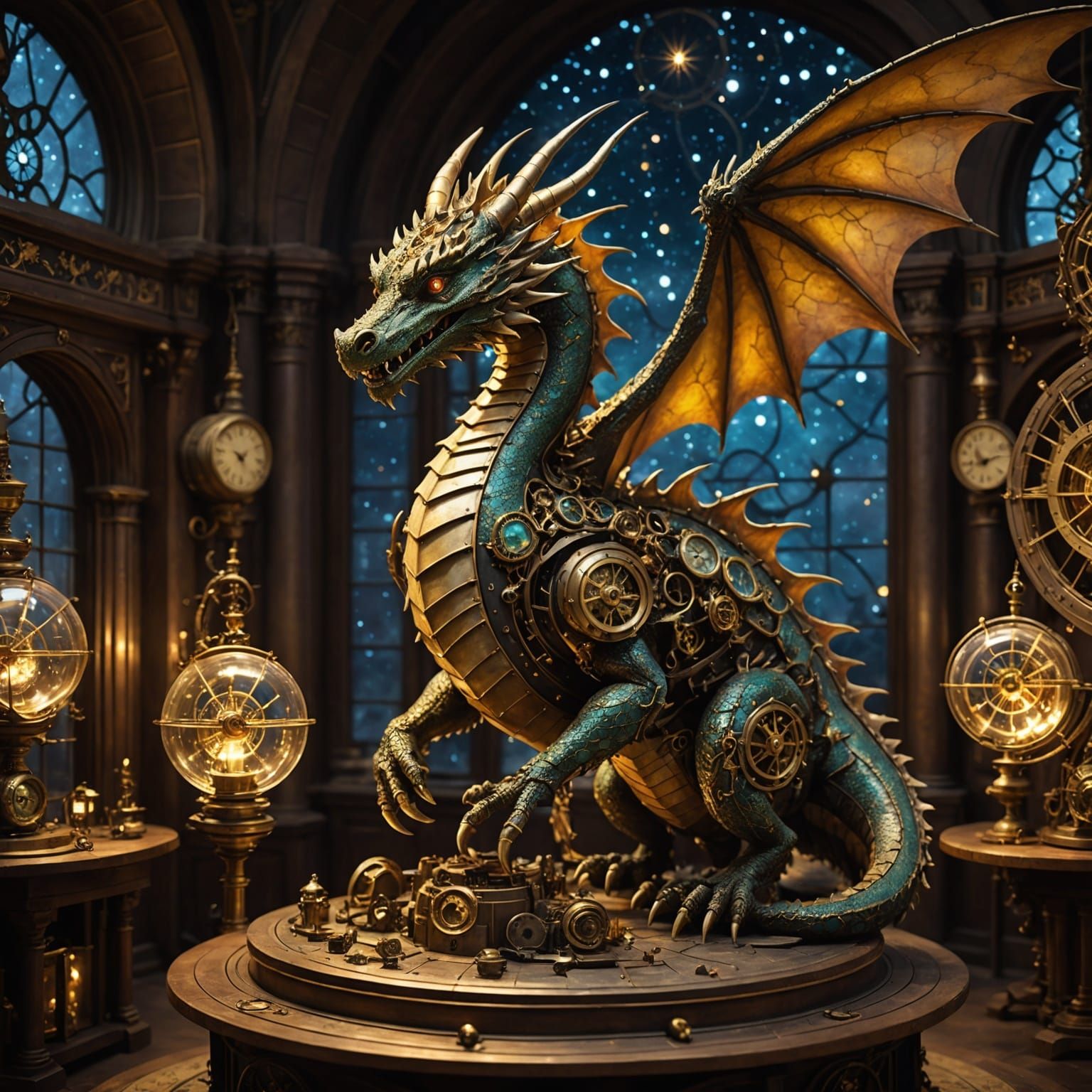 Clockwork Dragon Crafts Miniature Automatons in Whimsical Ob...