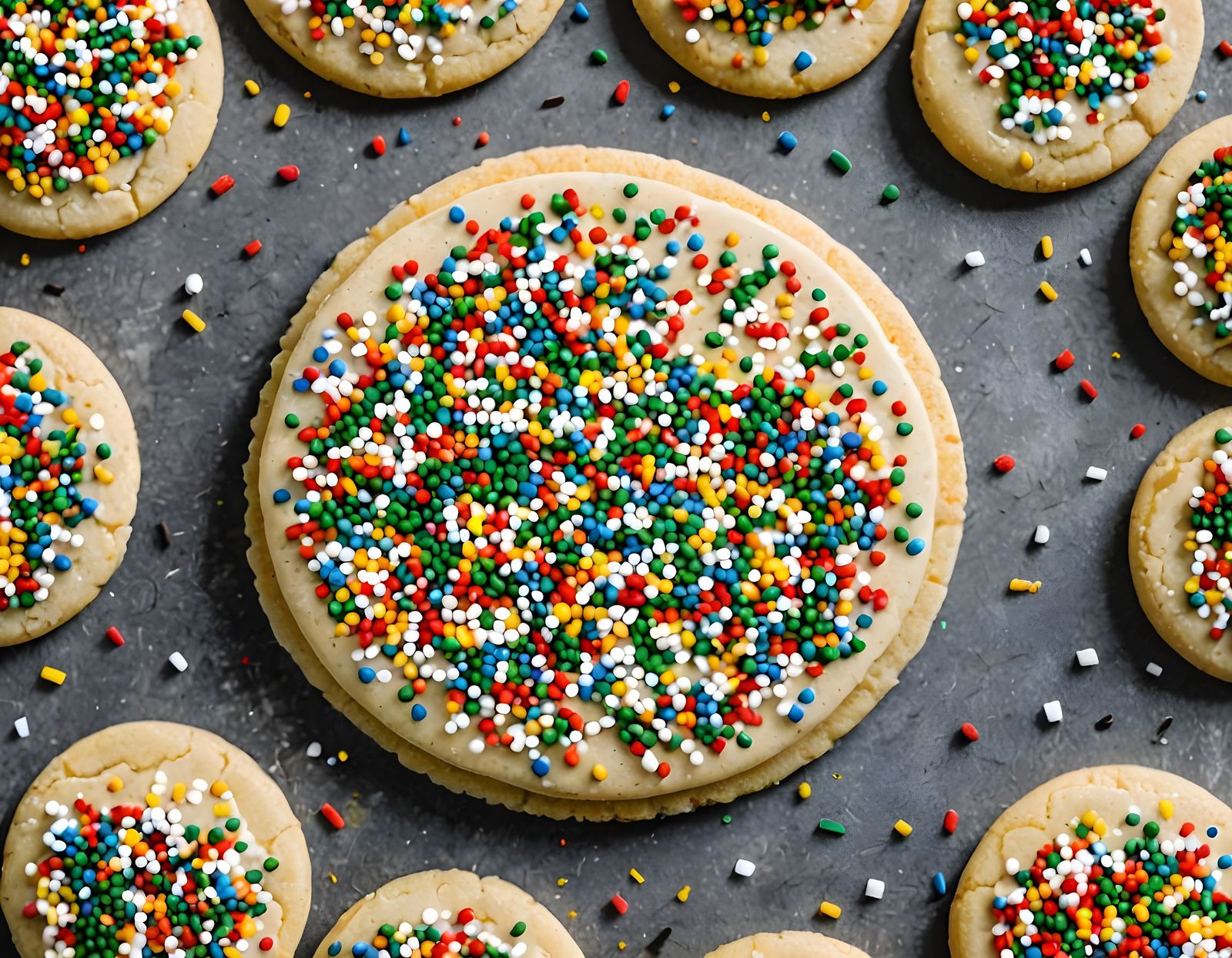Sprinkled Sugar Cookie from Above