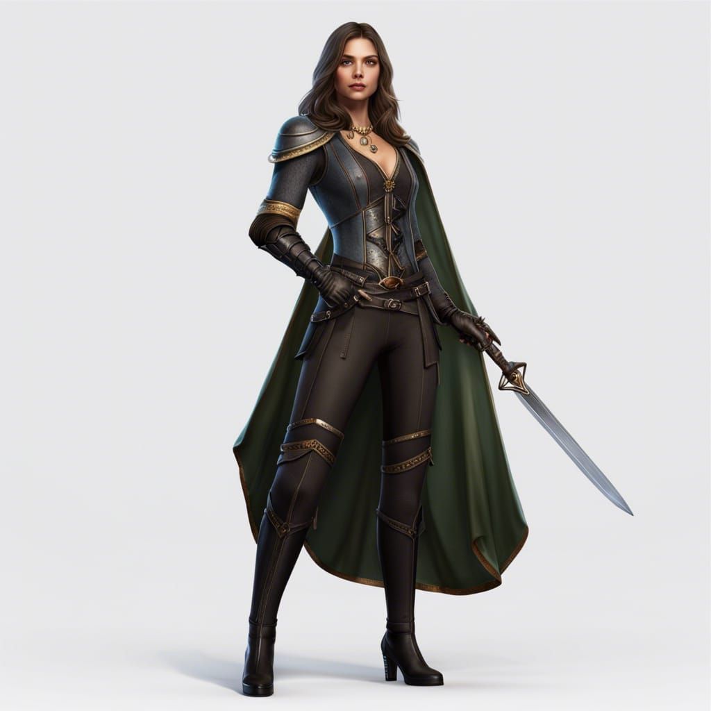 Realistic RPG Sorceress Character Art