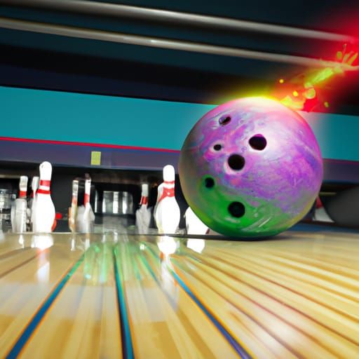 Bowling Ball Strike in Motion