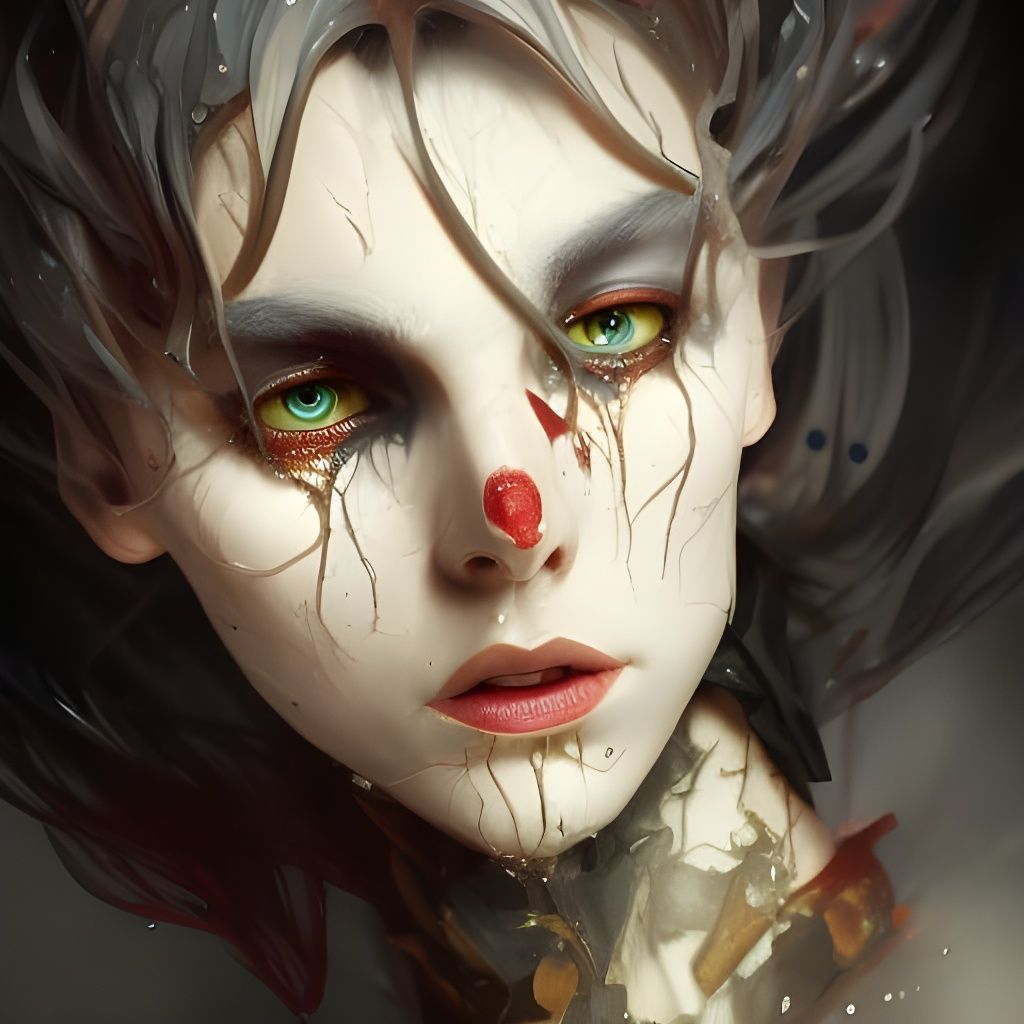 Detailed Portrait of a Demonic Eldritch Witch