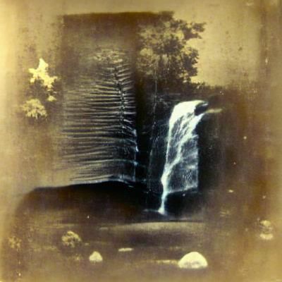 Daguerreotype Waterfall: A Vintage Scene